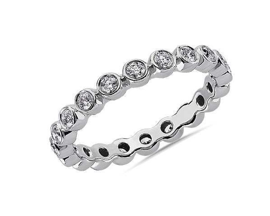 Rings | Blue Nile Bezel-Set Diamond Eternity Ring In 14K White Gold (1/2 Ct. Tw.)