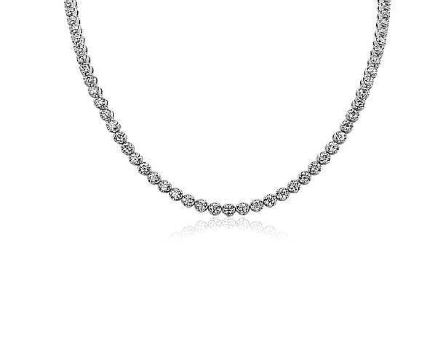 Necklaces | Blue Nile Straight Eternity Necklace In 14K White Gold (12 Ct.Tw)