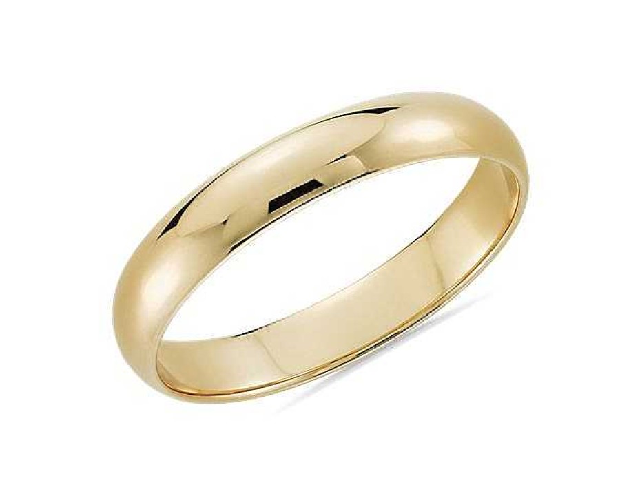 Men'S Rings | Blue Nile Classic Wedding Ring In 14K Yellow Gold (4Mm)