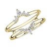 Women'S Rings | Blue Nile Crown Diamond Insert In 18K Yellow Gold (1/4 Ct. Tw.)