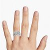 Rings | Blue Nile Round And Baguette Crossover Fashion Ring In 14K White Gold (3 Ct. Tw.)