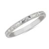 Women'S Rings | Blue Nile Milgrain Swirl Stackable Ring In 14K White Gold (2Mm)