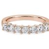 Women'S Rings | Blue Nile Seven Stone Cushion Lab Grown Diamond Ring In 14K Rose Gold (1 Ct. Tw.)