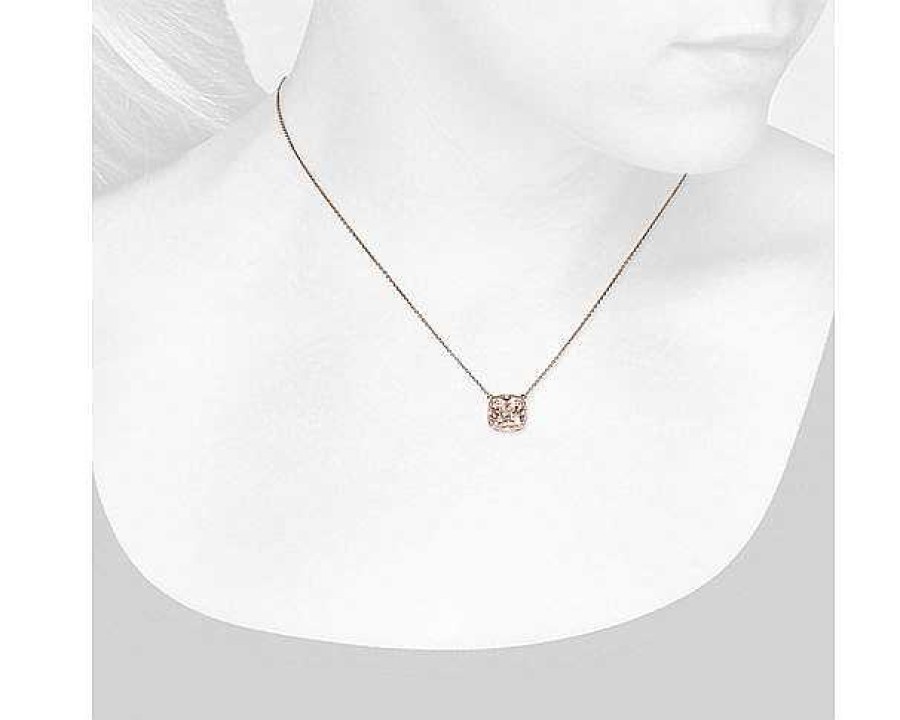 Necklaces | Blue Nile Morganite And Diamond Halo Necklace In 14K Rose Gold (8Mm)