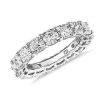 Women'S Rings | Blue Nile Cushion Cut Diamond Eternity Ring In 14K White Gold (6 Ct. Tw.)