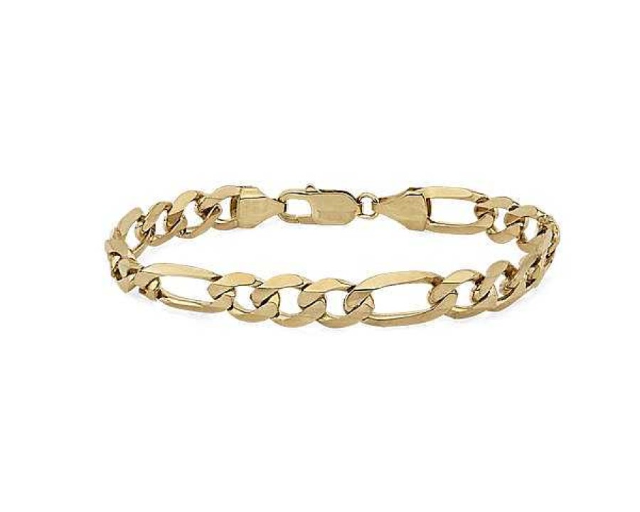 Bracelets | Blue Nile 8" Flat Figaro Chain Bracelet In 14K Yellow Gold (8.75 Mm)