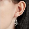 Earrings | Blue Nile Two-Tone Interlocked Teardrop Dangle Earrings In 14K White And Yellow Gold