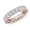 Women'S Rings | Blue Nile Lab Grown Diamond Radiant Cut Eternity Ring In 14K Rose Gold (5 Ct. Tw.)