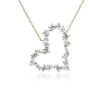 Necklaces | Blue Nile Fancy Shape Diamond Heart Necklace In 14K Yellow Gold (1 5/8 Ct. Tw.)