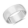 Men'S Rings | Blue Nile Skyline Comfort Fit Wedding Ring In 18K White Gold (8Mm)