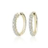 Earrings | Blue Nile Luna Diamond Front Facing Hoop Earrings In 18K Yellow Gold (1 1/2 Ct. Tw.)? G/Si