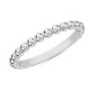 Women'S Rings | Blue Nile Beaded Stackable Ring In 14K White Gold (2.25Mm)