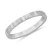 Women'S Rings | Blue Nile Stackable Cut Rectangle Ring In Platinum (2Mm)