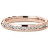 Women'S Rings | Blue Nile Channel Set Diamond Ring In 14K Rose Gold (1/4 Ct. Tw.)