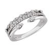 Women'S Rings | Blue Nile Open Stacked Diamond Ring In Platinum (1/3 Ct. Tw.)