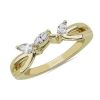 Women'S Rings | Blue Nile Romantic Twist Marquise Curved Diamond Ring In 14K Yellow Gold (1/4 Ct. Tw.)