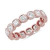 Women'S Rings | Blue Nile Bezel Cushion Diamond Eternity Ring In 14K Rose Gold (2 1/4 Ct. Tw.)