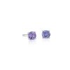 Earrings | Blue Nile Tanzanite Stud Earrings In 18K White Gold (5Mm)