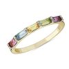 Rings | Blue Nile Pastel Multi Rainbow Gemstone And Diamond Ring In 14K Yellow Gold