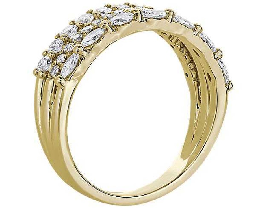 Rings | Blue Nile 3 Row Stacking Ring In 14K Yellow Gold (3/4 Ct. Tw.)