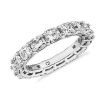 Women'S Rings | Blue Nile Lab Grown Diamond Cushion Cut Eternity Ring In 14K White Gold (5 Ct. Tw.)