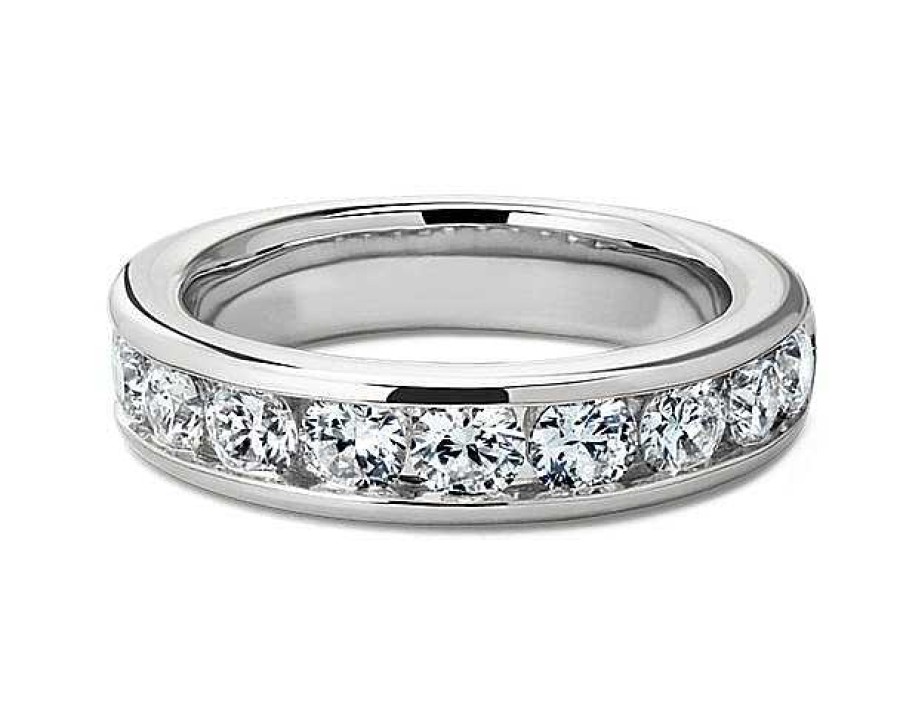 Women'S Rings | Blue Nile Channel Set Diamond Ring In 18K White Gold (1 1/2 Ct. Tw.)