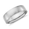 Men'S Rings | Blue Nile Matte Low Dome Comfort Fit Wedding Ring In Platinum (6Mm)