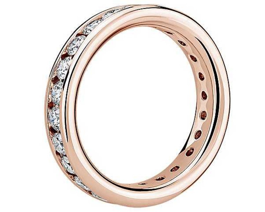 Women'S Rings | Blue Nile Channel Set Diamond Eternity Ring In 14K Rose Gold (1 1/2 Ct. Tw.)