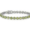 Bracelets | Blue Nile Peridot Round Rope Bracelet In Sterling Silver (5Mm)