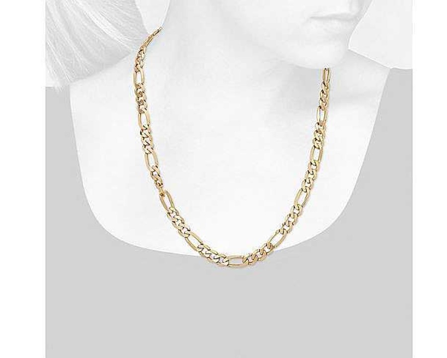 Necklaces | Blue Nile 22" Men'S Flat Figaro Chain In 14K Yellow Gold (8.75 Mm)