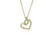 Necklaces | Blue Nile Diamond Twist Pav Heart Pendant In 14K Yellow Gold (1/6 Ct. Tw.)