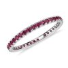 Rings | Blue Nile Riviera Pav Ruby Eternity Ring In 18K White Gold (1.5Mm)