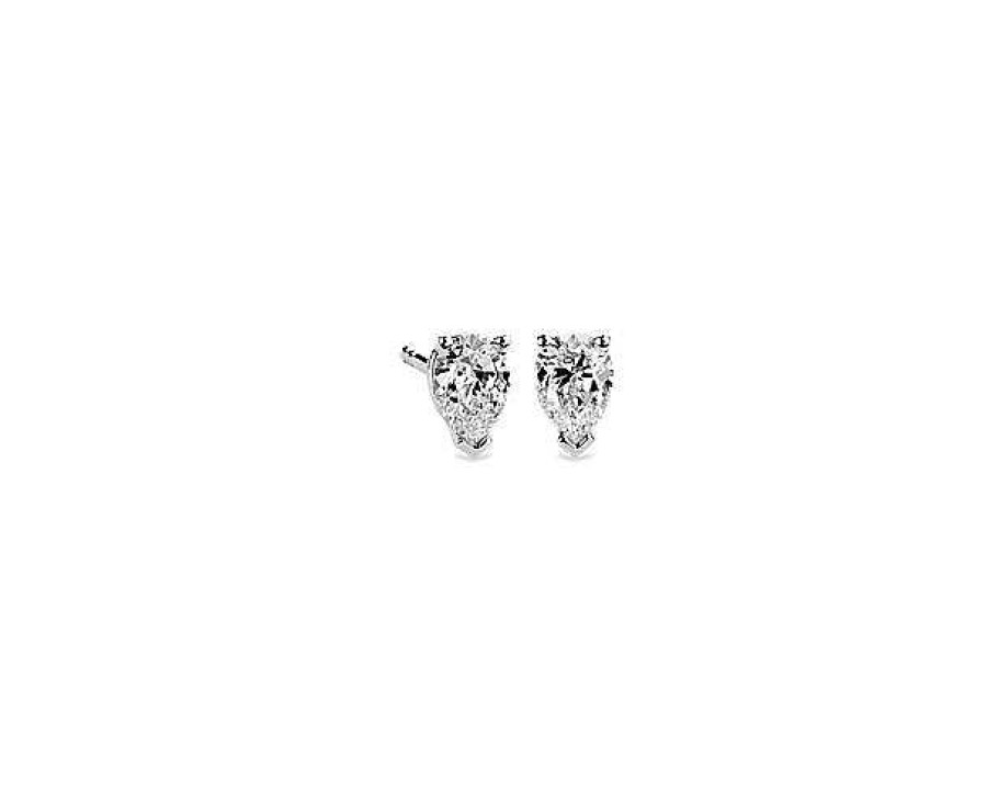 Earrings | Blue Nile Pear Shape Diamond Stud Earrings In 14K White Gold (3/4 Ct. Tw.)