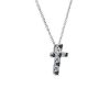 Necklaces | Blue Nile Sapphire And Diamond Tessere Cross Pendant In 14K White Gold (2.2Mm)