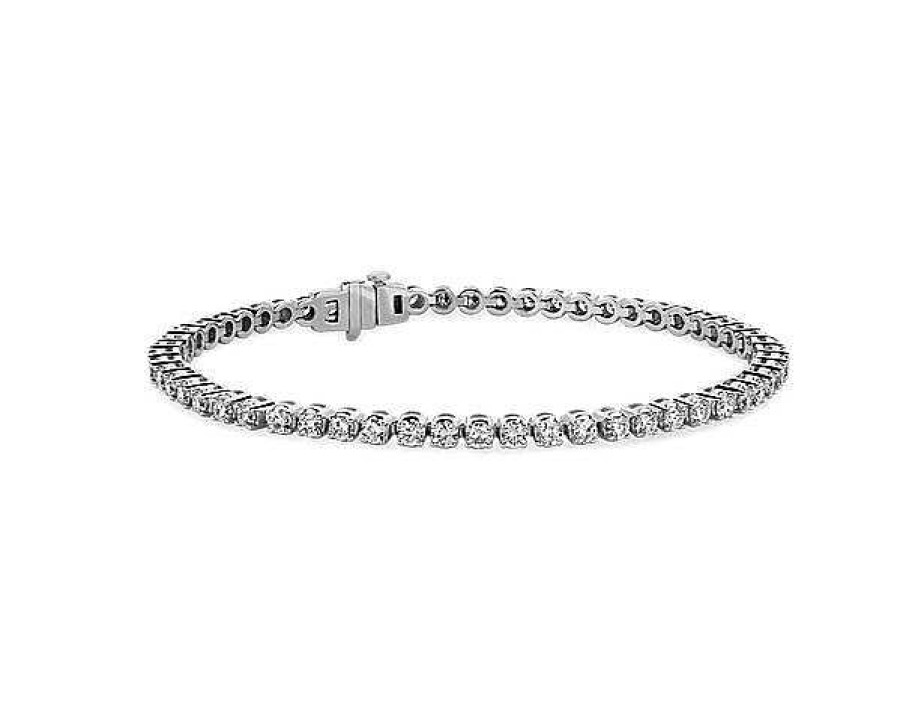 Bracelets | Blue Nile Lab Grown Diamond Tennis Bracelet In 14K White Gold (3 Ct. Tw.)