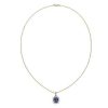 Necklaces | Blue Nile Oval Tanzanite Sunburst Pendant In 14K Yellow Gold (10X8Mm)