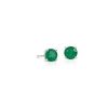 Earrings | Blue Nile Emerald Stud Earrings In 18K White Gold (5Mm)