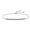 Bracelets | Blue Nile Riviera Pav Sapphire Bolo Bracelet In 14K White Gold