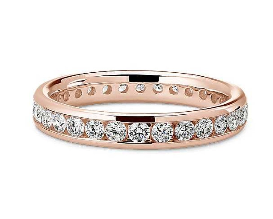 Women'S Rings | Blue Nile Channel Set Diamond Eternity Ring In 14K Rose Gold (1 Ct. Tw.)