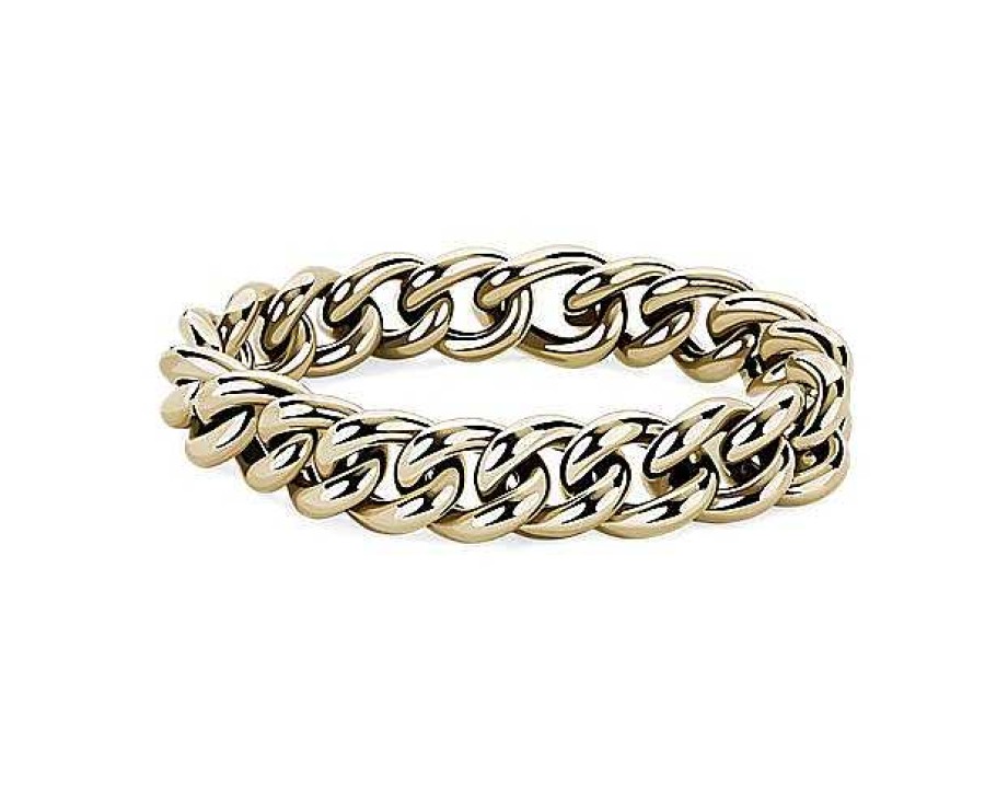 Bracelets | Blue Nile 8" Large Curb Link Bracelet In 14K Italian Yellow Gold (14.8 Mm)