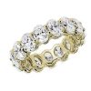 Women'S Rings | Blue Nile Lab Grown Diamond Oval Cut Eternity Ring In 14K Yellow Gold (7 Ct. Tw.)