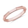 Women'S Rings | Blue Nile Stackable Rectangle Edged Ring In 14K Rose Gold (2Mm)