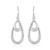 Earrings | Blue Nile Satin Drop Earrings In Sterling Silver