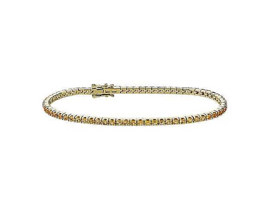 Bracelets | Blue Nile Yellow Sapphire Tennis Bracelet In 14K Yellow Gold (2Mm)