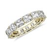 Women'S Rings | Blue Nile Asscher Cut Diamond Eternity Ring In 14K Yellow Gold (7 Ct. Tw.)