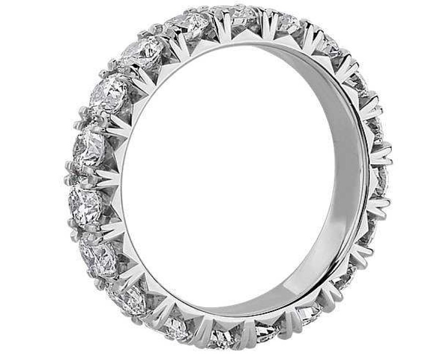 Women'S Rings | Blue Nile French Pav Diamond Eternity Ring In 14K White Gold (2 1/2 Ct. Tw.)