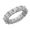 Women'S Rings | Blue Nile Cushion Cut Eternity Ring In Platinum (8 Ct. Tw.)