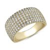 Rings | Blue Nile Wide Pav Diamond Anniversary Ring In 14K Yellow Gold (1 Ct. Tw.)