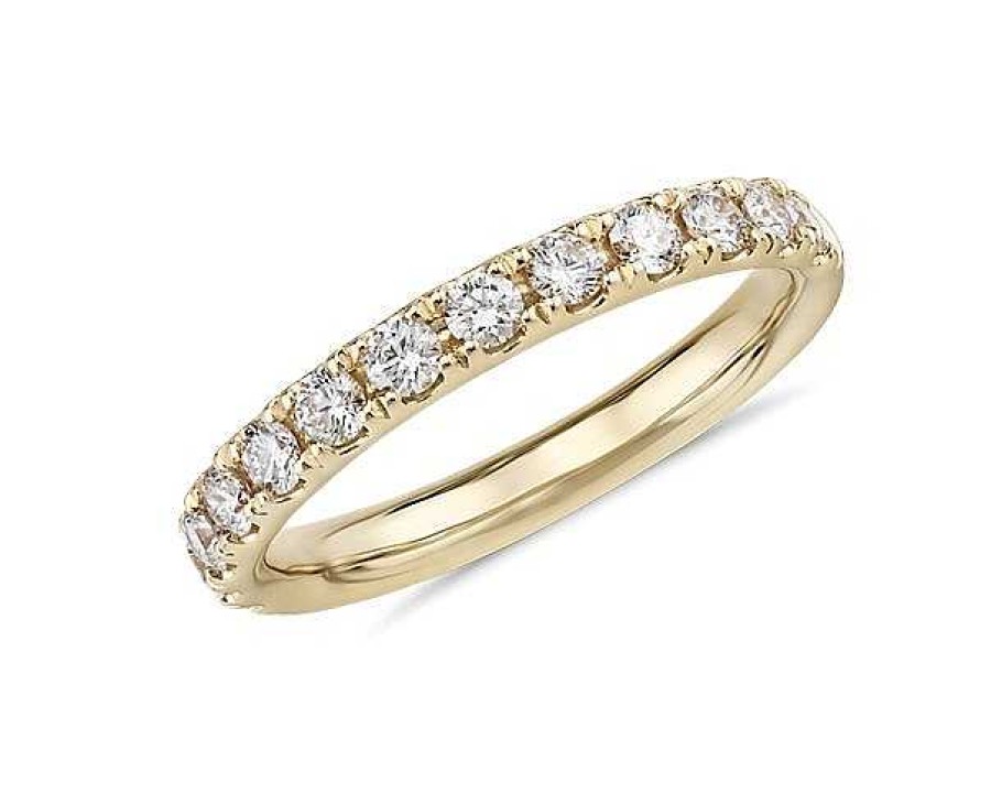 Rings | Blue Nile Riviera Pav Diamond Ring In 18K Yellow Gold (1/2 Ct. Tw.)