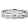 Women'S Rings | Blue Nile Channel Set Baguette Cut Diamond Eternity Ring In Platinum (1 Ct. Tw.)